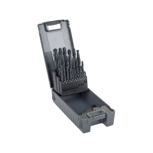Set 25 Punte Elicoidali Cilindriche In Acciaio Hss Rullato, FG 75/S25
