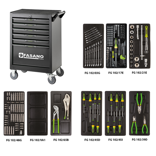Carrello Porta Utensili A 6 Cassetti Mod.Fg 101
