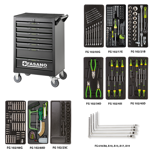 Carrello Porta Utensili A 7 Cassetti Mod. Fg 101
